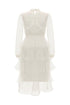 Needlework Detailed Dress With A Layered Skirt